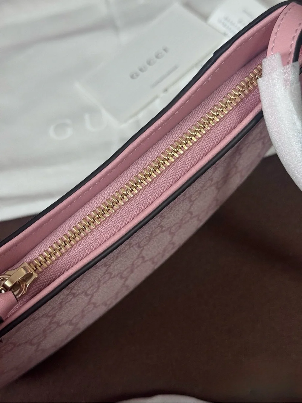 New! Gucci Light Pink Monogram Shoulder Bag